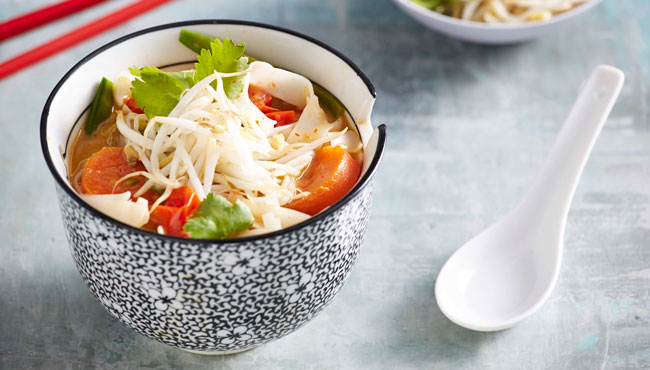 Vegetarian Laksa with Rice Noodles