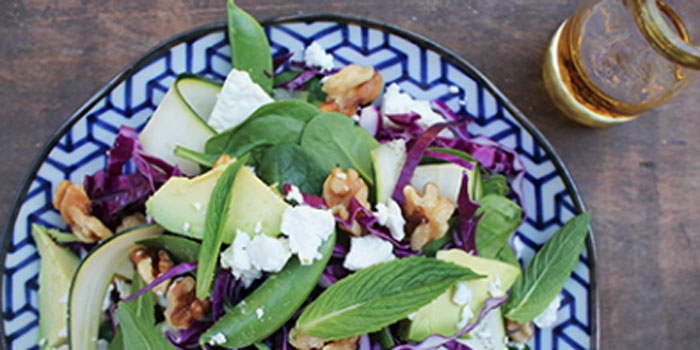 Green and Purple Summery Salad