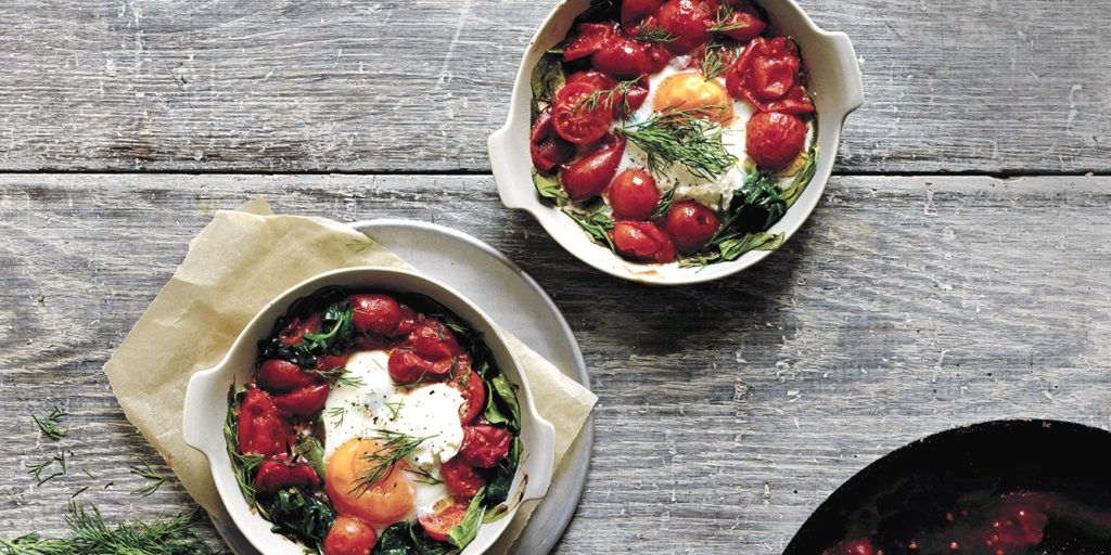 I Quit Sugar: Baked Eggs Spinach and Labneh